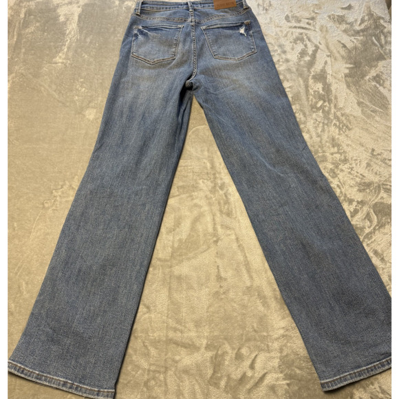 Judy Blue High Rise Straight Jeans Distressed Light Wash Women’s 5/27 JB88785 MD - Picture 11 of 13